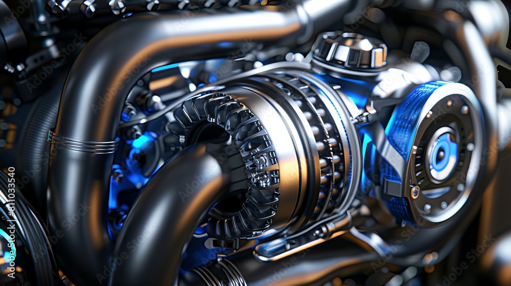 Detailed close ups of car engine and exhaust systems highlighting mechanical precision Detailed close ups of car engine and exhaust systems highlighting mechanical precision