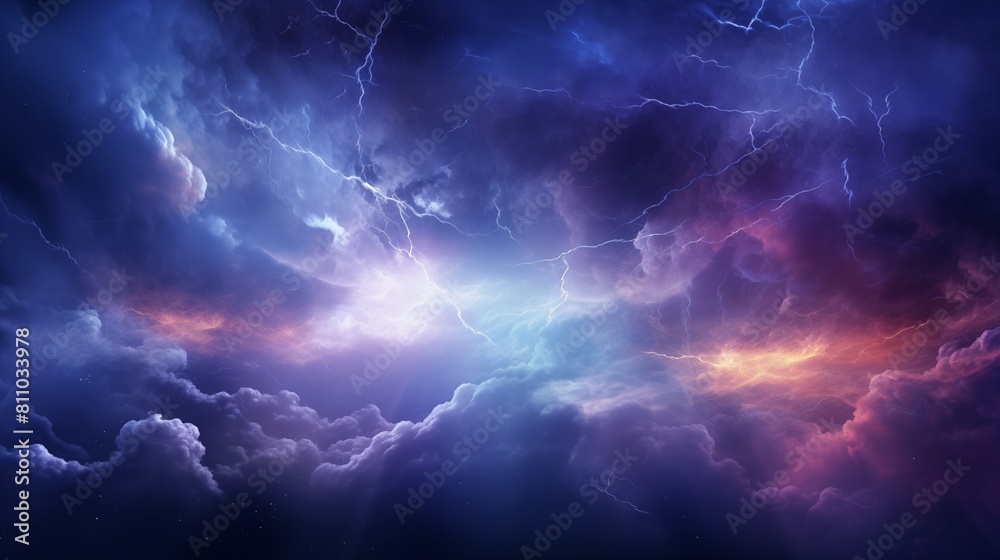 Mesmerizing Scene of Lightning Bolts Illuminating a Stormy Night Sky Mesmerizing Scene of Lightning Bolts Illuminating a Stormy Night Sky