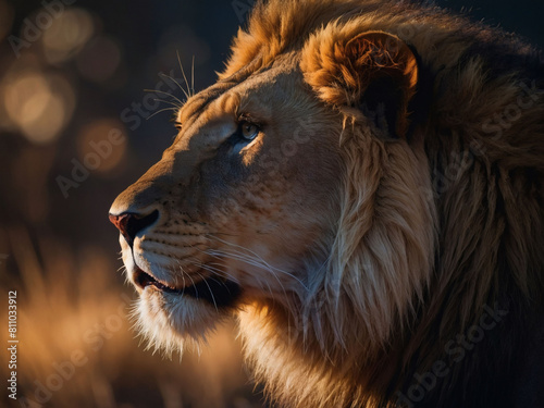 Powerful Presence  Lion s Roar Echoing in the Darkness