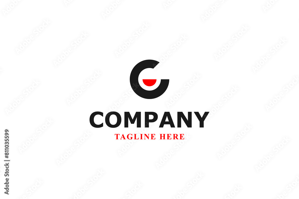 letter c and red wine modern logo