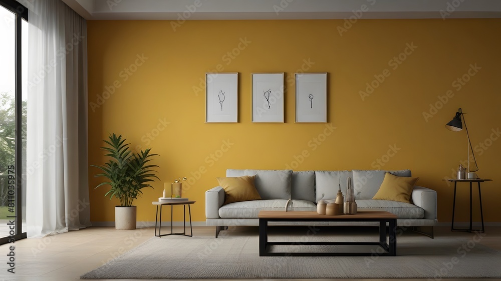 3 blank wall art mockup, close-up, vertical blank mockup yellow wall theme 3 blank wall art mockup, close-up, vertical blank mockup yellow wall theme