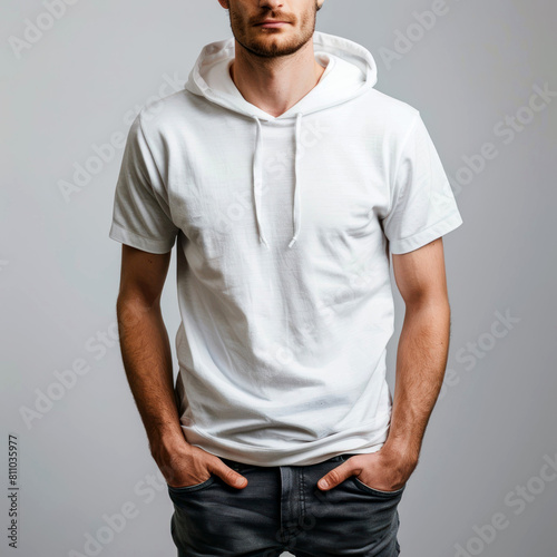 portrait of Blank hoodie mockup © Hammam