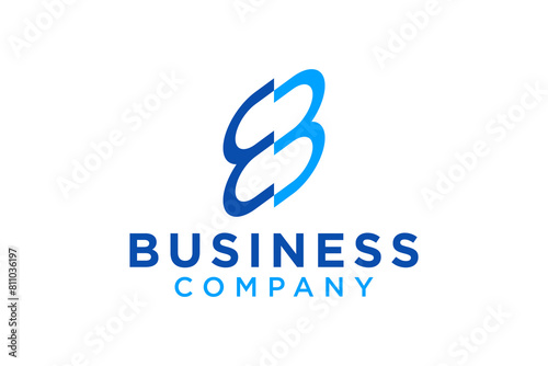 Logo design for technology and financial consulting business with the initials combining the letter B and the number 3.