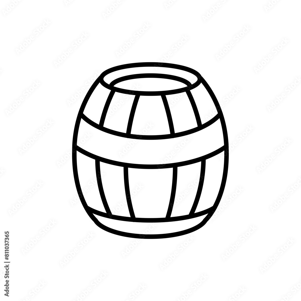 Barrel outline icons, minimalist vector illustration ,simple transparent graphic element .Isolated on white background Barrel outline icons, minimalist vector illustration ,simple transparent graphic element .Isolated on white background