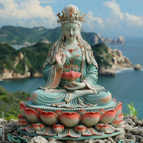 Statue of Quan Yin, the Goddess of Mercy photo