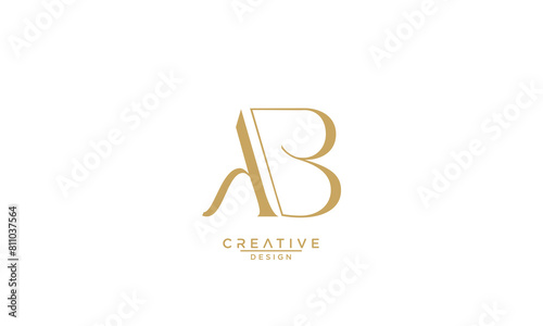 AB, BA, A, B, Abstract Letters Logo Monogram