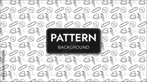 Food Pattern Design vector  cooking pattern