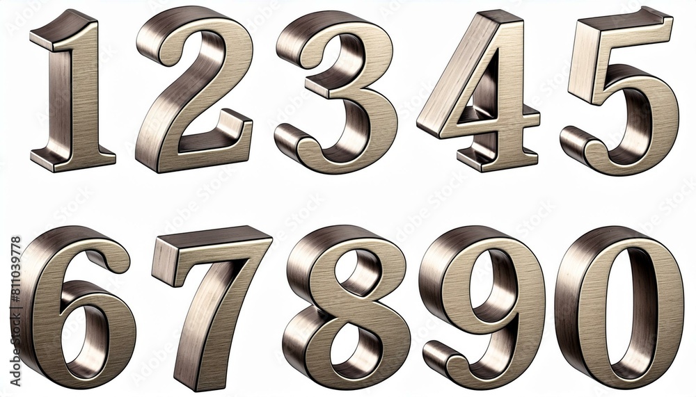 0から9までの3D数字セット 0から9までの3D数字セット