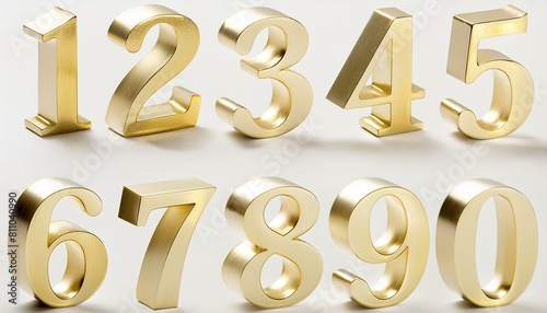 0から9までの3D数字セット