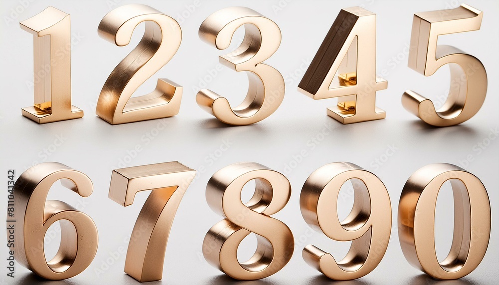 0から9までの3D数字セット 0から9までの3D数字セット