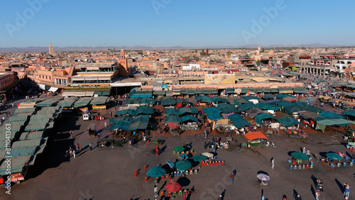 Jemaa el-Fnaa market ,Marrakech, Morocco, drone view,2022

Jemaa el-Fnaa is a square and market place in Marrakesh's medina quarter (old city), drone view, Marrakech Morocco, July,06,2022  

