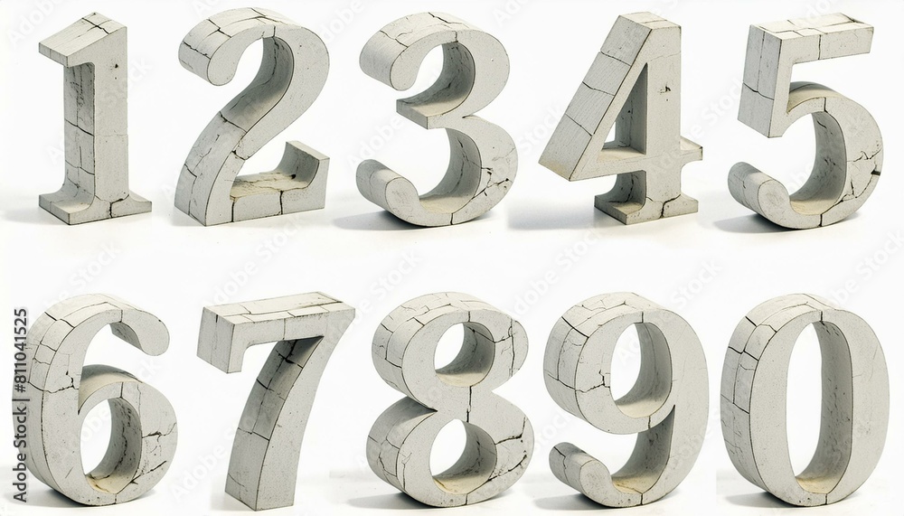 Obraz premium 0から9までの3D数字セット