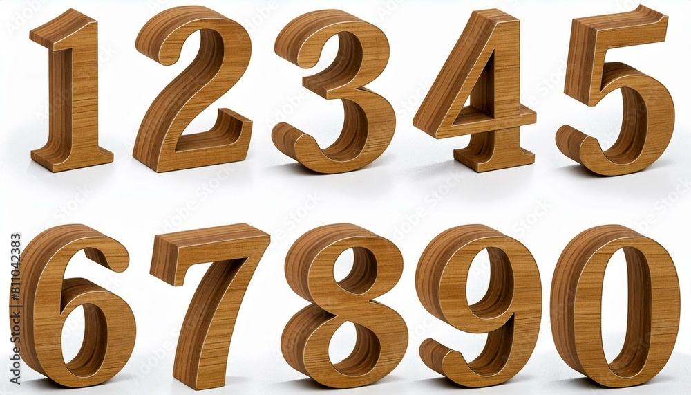 0から9までの3D数字セット 0から9までの3D数字セット