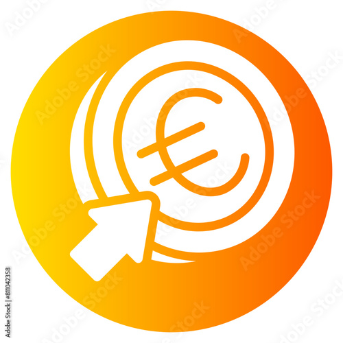 pay per click gradient icon