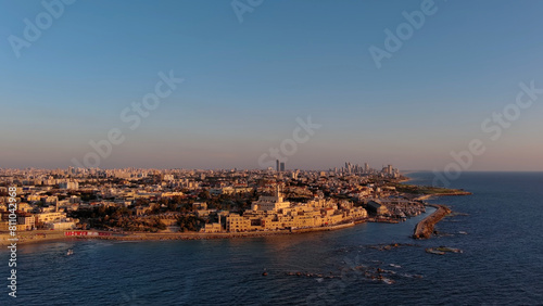 Aerial view over Jaffa city and Mediterranean
Beautifuk sunset view from Jaffa, Israel
