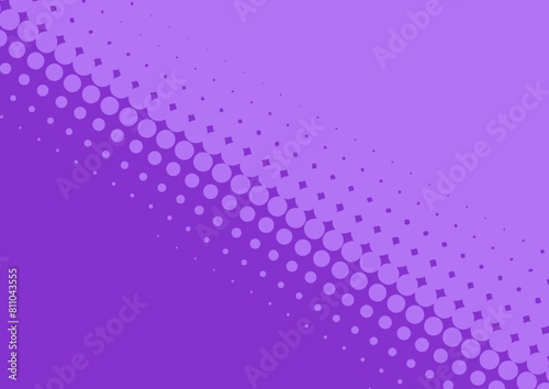 Awesome purple pop art background with dot design in retro comic book style