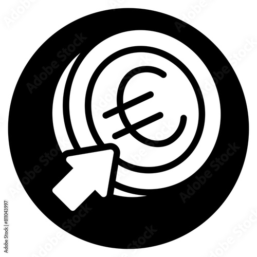 pay per click glyph icon