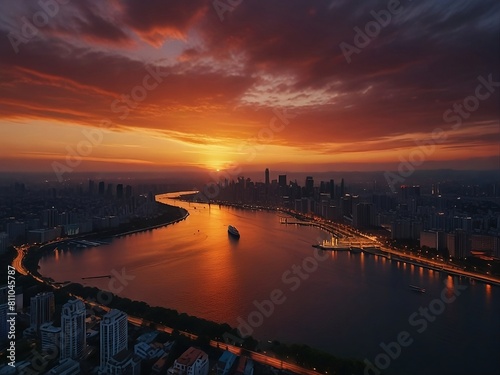 sunset over the river © rhdh