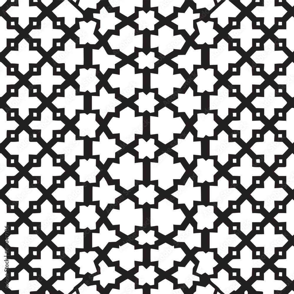 Fototapeta premium black and white geometric pattern background