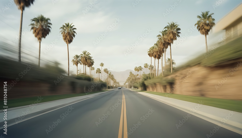 Fototapeta premium palm trees on the beach