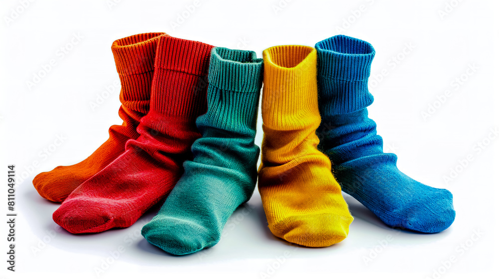 Colored socks Isolated white background. Colored socks Isolated white background.