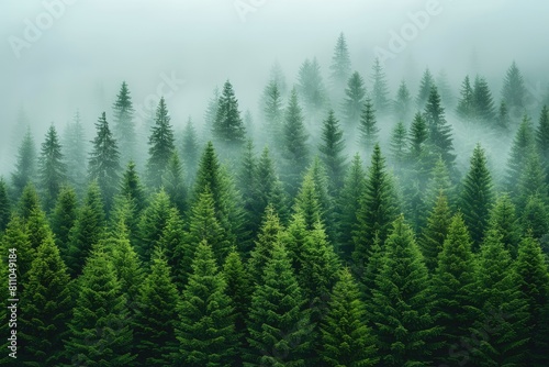beautiful green forest on a sunny day professional photography