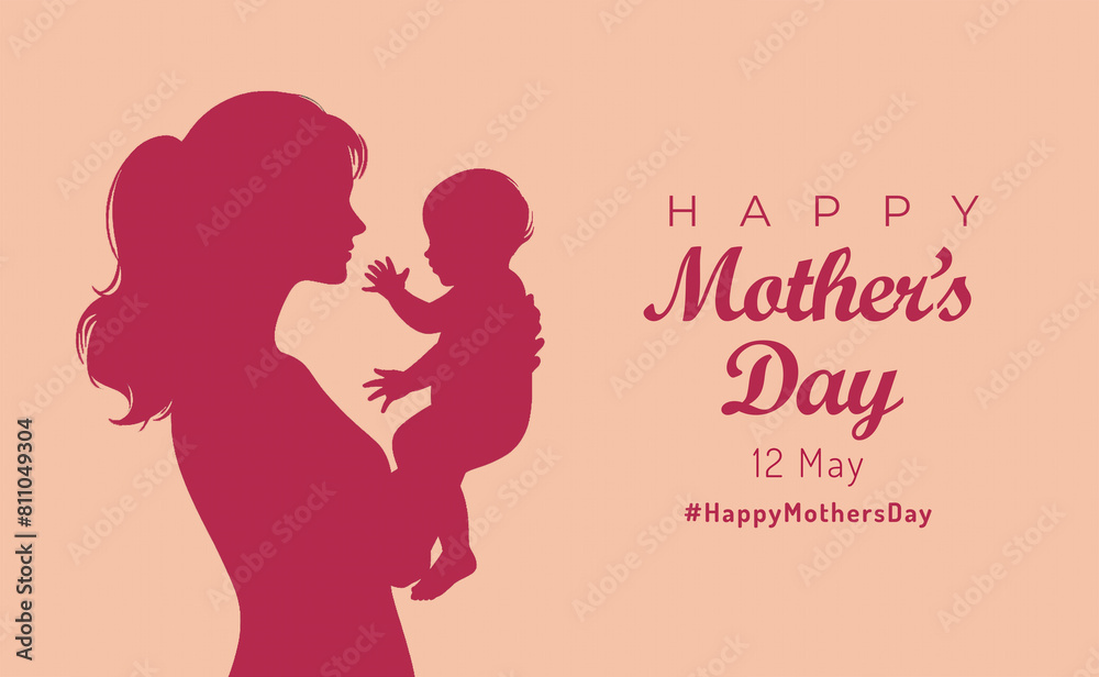A Stunning Mother’s Day Banner Design Featuring Pink Color Theme