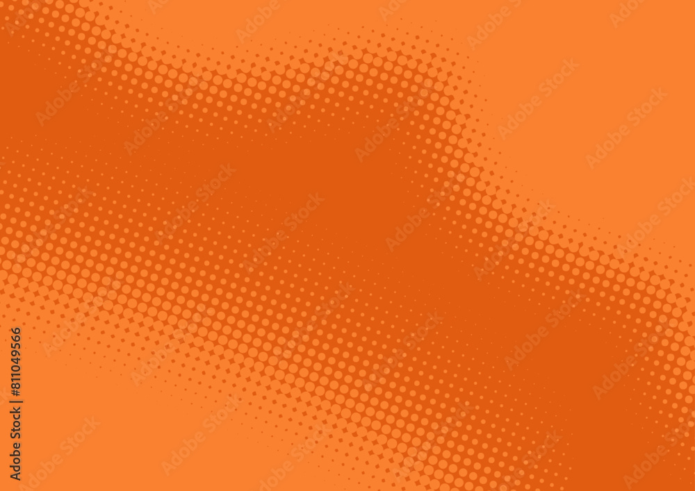 Оrange pop art comic background lightning blast halftone dots Оrange pop art comic background lightning blast halftone dots