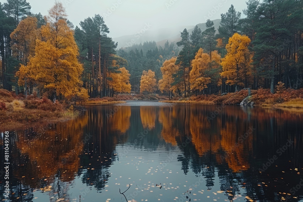Magnificent lake in the middle of the forest professional photography Magnificent lake in the middle of the forest professional photography