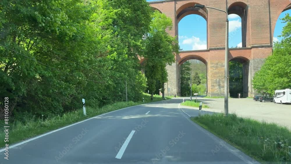 Fahrt zur Göltzschtalbrücke im Vogtland, Sachsen 4k Fahrt zur Göltzschtalbrücke im Vogtland, Sachsen 4k
