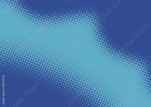 Navy blue pop art comic background lightning blast halftone dots