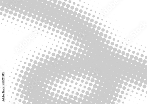 Modern grey and white superhero pop art background in comic book style with halftone design, vector