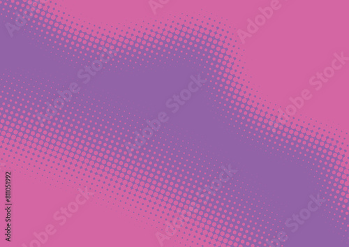 Purple and pink pop art comic background lightning blast halftone dots