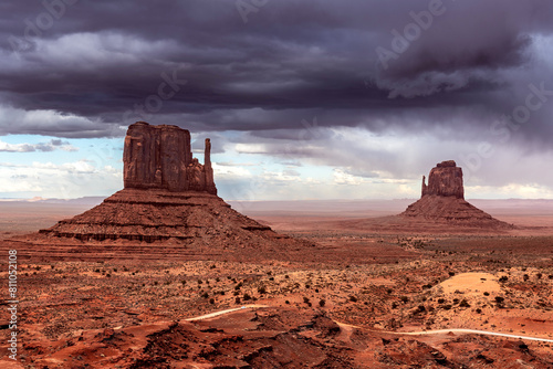 Monument Valley Buttes during rain storm