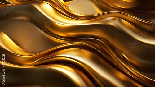 A golden abstract background with smooth folds