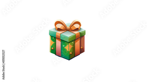 Ein schönes, verpacktes Geschenk mit einer Schleife.