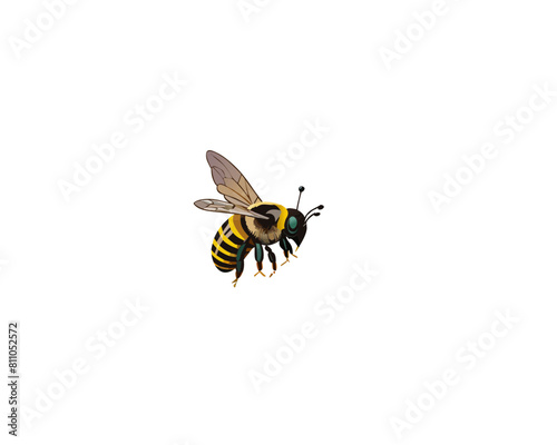 Eine fliegende Biene. 