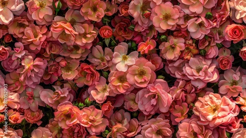 a vast background of deep roses arranged in an endless pattern, evoking a sense of romance and mystery. SEAMLESS PATTERN