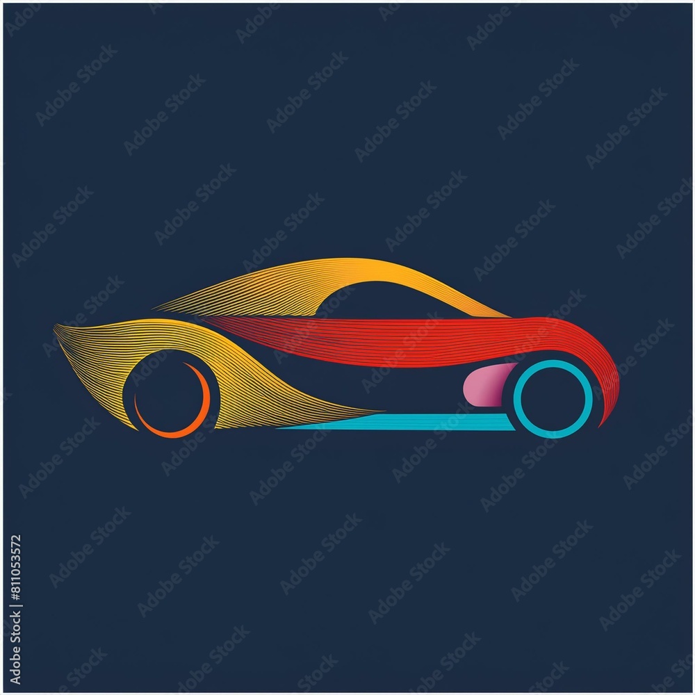 Naklejka premium logo pour garagiste sans écrit, base couleur en ia