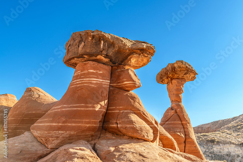 Toadstool Hoodoo rock formations in Kanab Utah