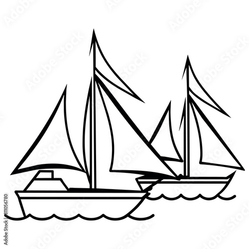 Sail into Nostalgia A timeless maritime adventure captured in monochrome elegance.