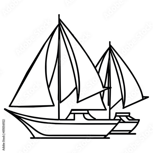 Sail into Nostalgia A timeless maritime adventure captured in monochrome elegance.