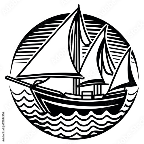 Sail into Nostalgia A timeless maritime adventure captured in monochrome elegance.