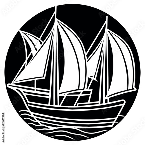 Sail into Nostalgia A timeless maritime adventure captured in monochrome elegance.