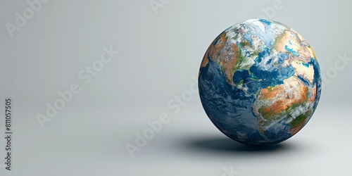 Earth globe on grey background. Elements of this image furnished
