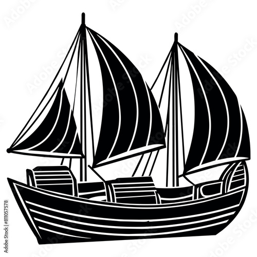 Sail into Nostalgia A timeless maritime adventure captured in monochrome elegance.