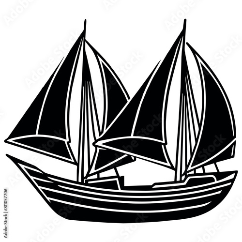 Sail into Nostalgia A timeless maritime adventure captured in monochrome elegance.