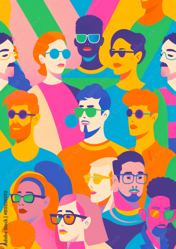 Rainbow-Colored Background on LGBT Community Propaganda Poster
Rainbow-Colored Background on LGBT Community Propaganda Poster