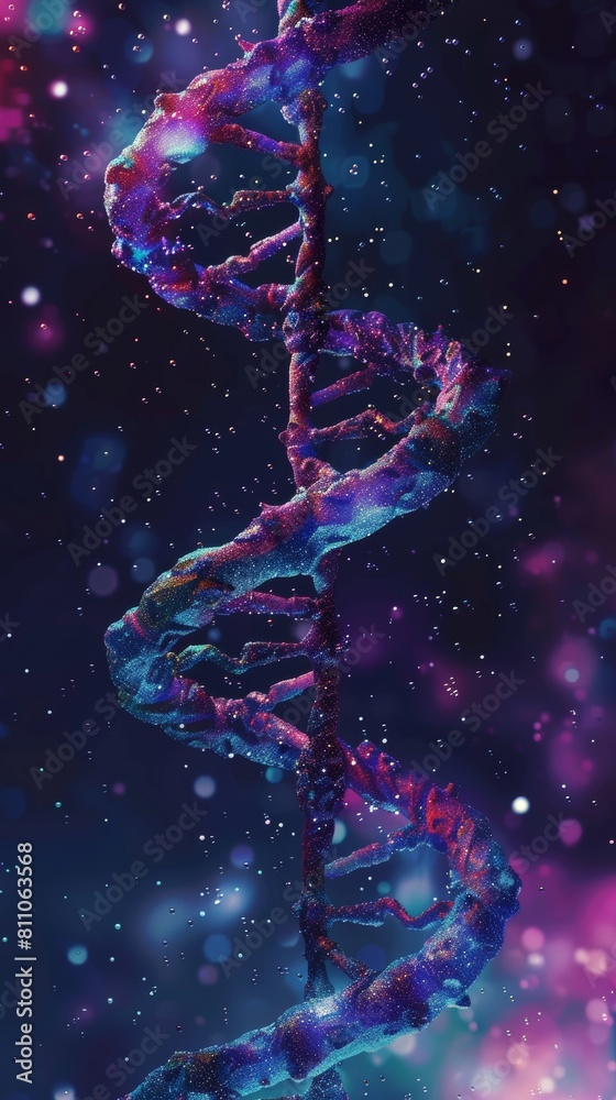 DNA double helix genetic material. Gene sequencing abstract design. Floating in space background, .science, abstract, biology, biotechnology, molecular, health, genetic DNA double helix genetic material. Gene sequencing abstract design. Floating in space background, .science, abstract, biology, biotechnology, molecular, health, genetic