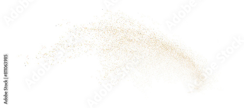 Gold glitter wave abstract vector background PNG, gold glitter on white background, VIP design template. Vector